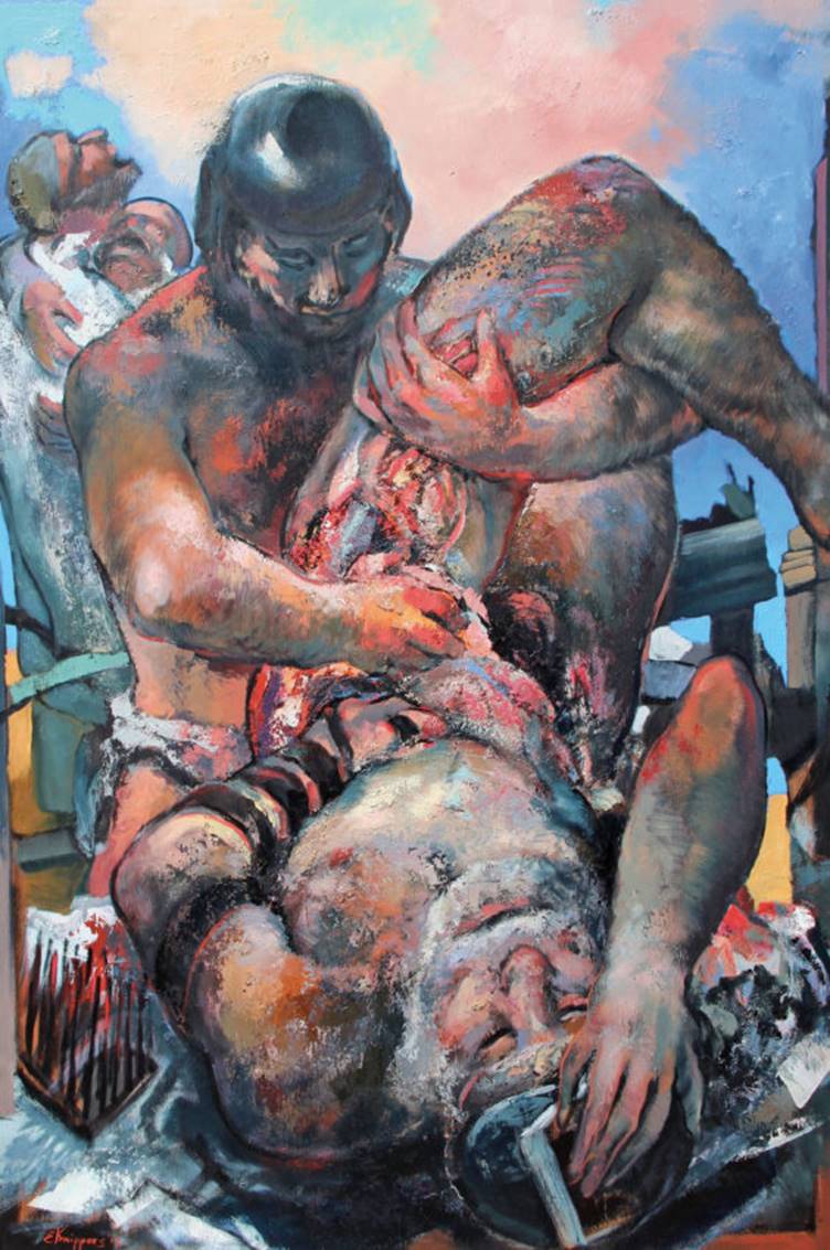 EK_2012_One-of-the-Twelve-Jewish-Martyrs-_6x4_oil-on-panel-564x850