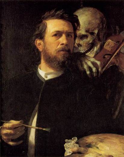 Arnold Bocklin Autoritratto con la morte